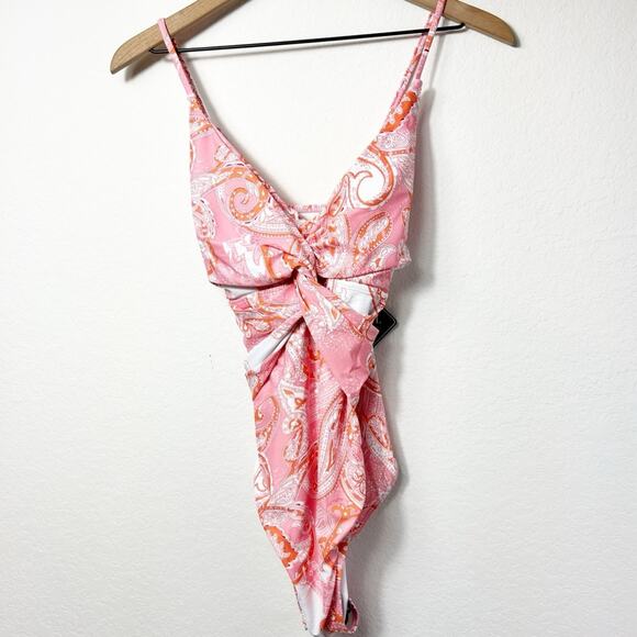 ZAFUL WOMEN ONE PIECE SWIMSUIT TWIST FRONT ADJUSTABLE STRAPS SWIMWEAR TUMMY XL - Picture 5 of 9